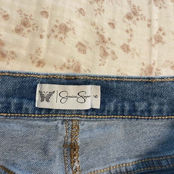 Jessica Simpson Two-Tone Blue Jean Skirt - Picture 2 of 8